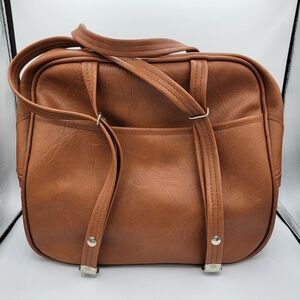 Vintage Camel Travel Bag Suitcase #3075